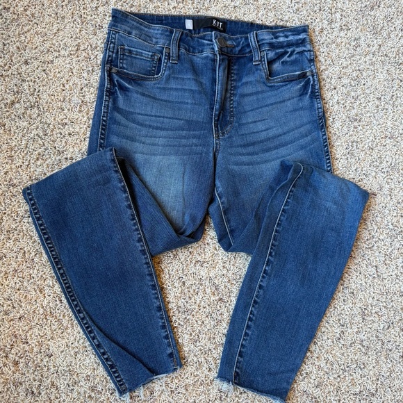 KUT Mia High Rise Fab Ab Toothpick Skinny Distressed Jeans Womens 4 - Picture 9 of 10